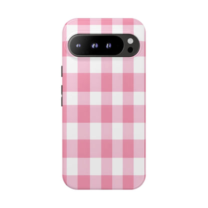 Pink Gingham Cute Phone Case Cover, for Fashion Lovers, Gift for Her, Stylish Tech Accessory, Perfect for Birthdays & Holidays