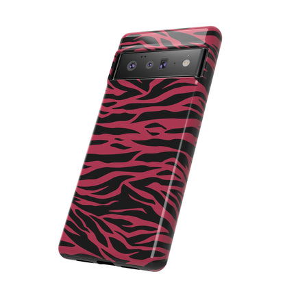 Magenta Wild Tiger Pattern Print Phone Case