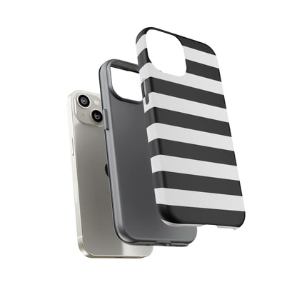 Black White Stripe  Phone Case for iPhone, Samsung S, Google Pixel Phones