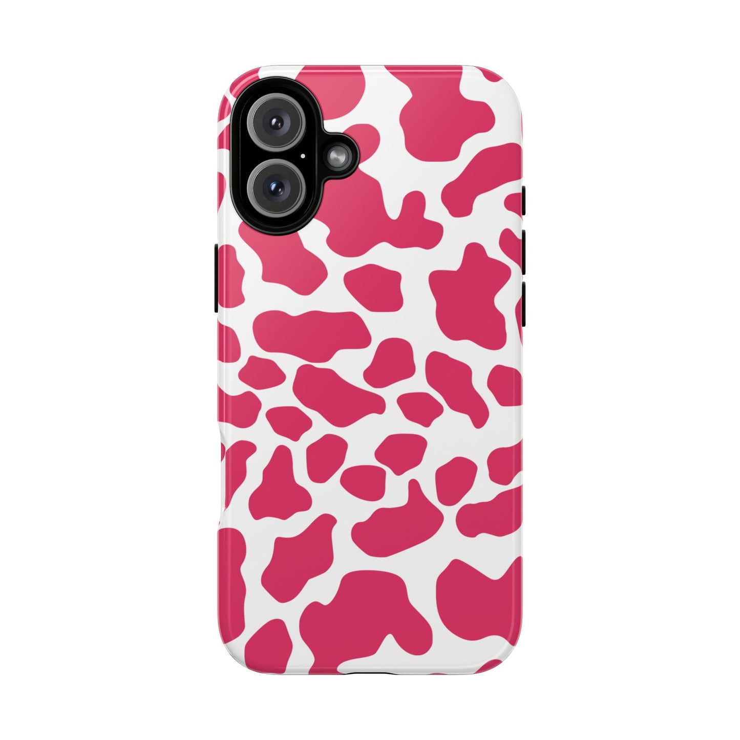 Pink Cow Print Phone Case Cover for iPhone, Samsung, Google smart phones