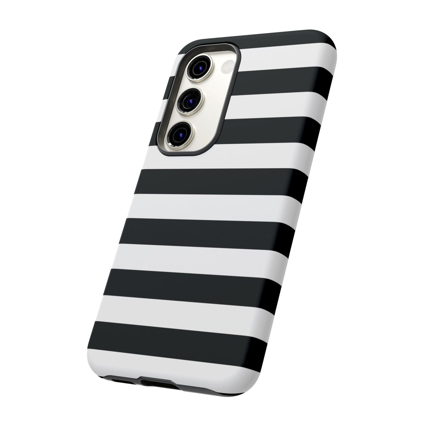 Black White Stripe  Phone Case for iPhone, Samsung S, Google Pixel Phones