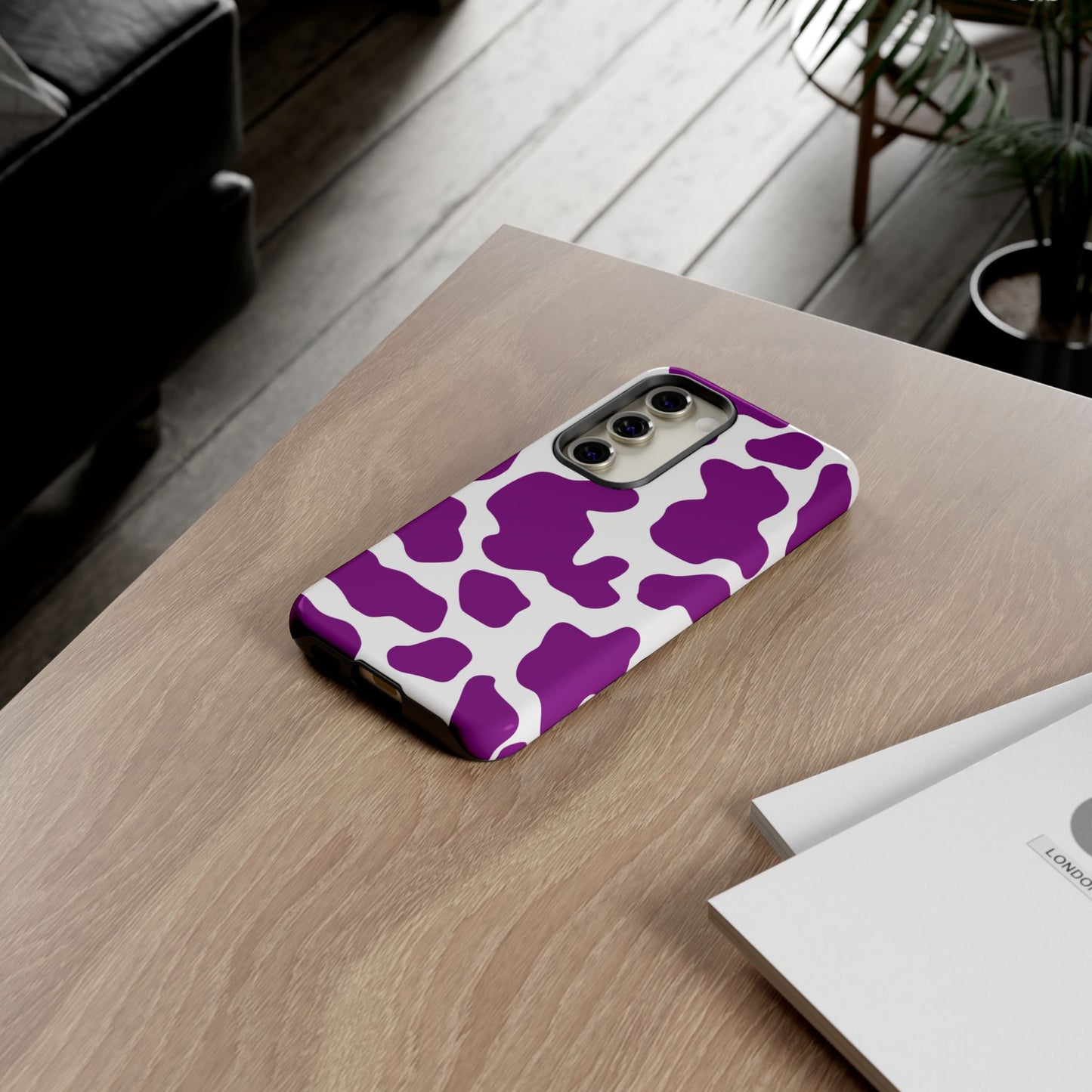 Purple Cow print Phone Case Cover