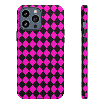 Pink Black Dimond Phone Case Cover iPhone | Google S24 | Samsung Pixel 7