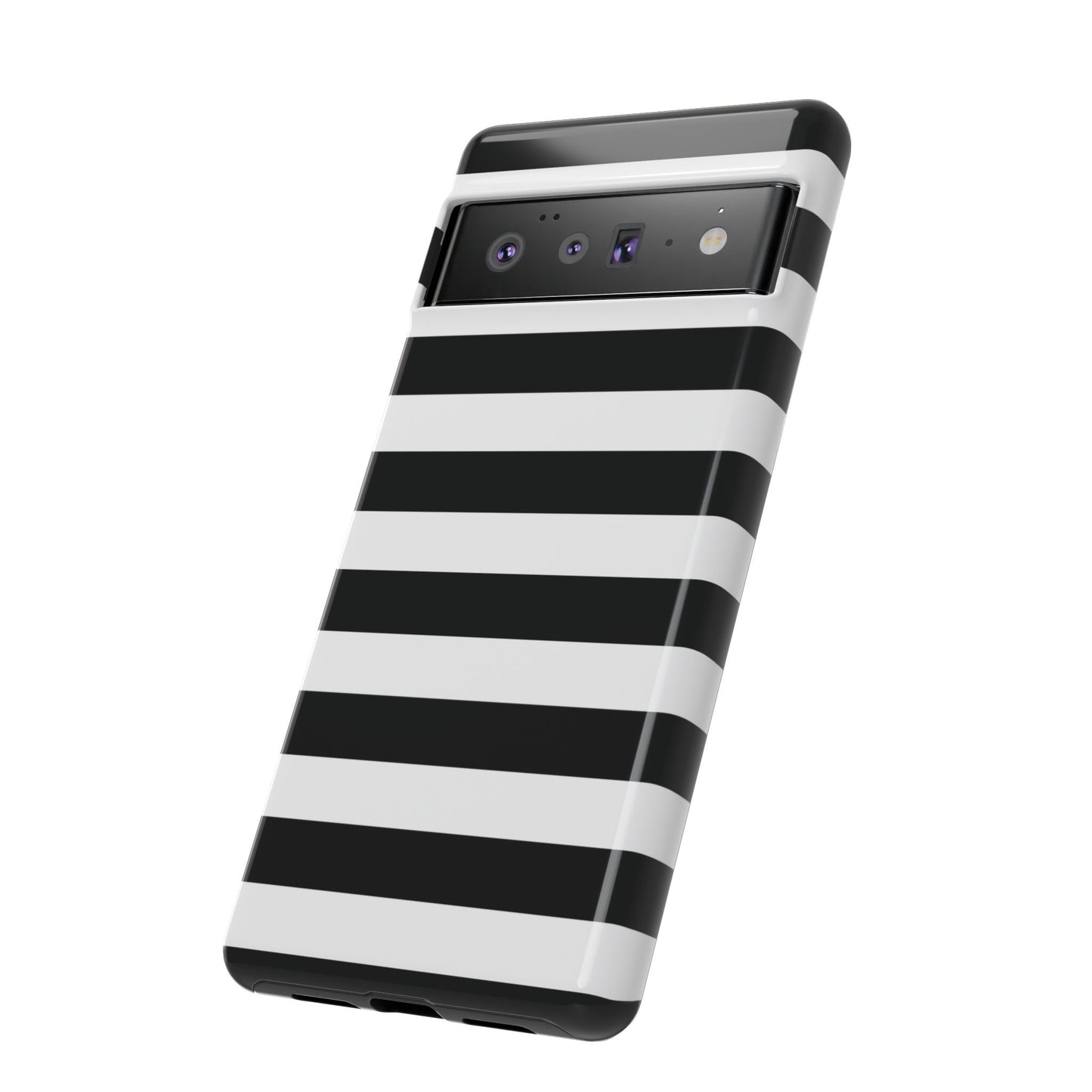 Black White Stripe  Phone Case for iPhone, Samsung S, Google Pixel Phones
