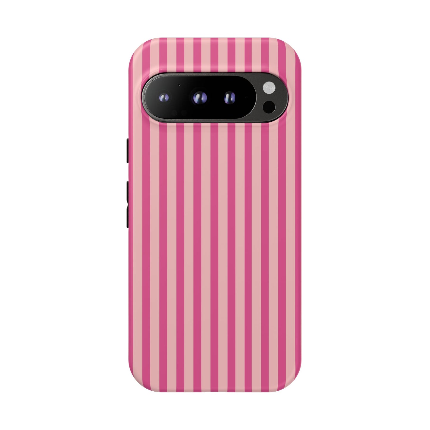 Pink Stripe Everyday Phone Case Cover, Protective Smartphone Cover, Trendy Accessories