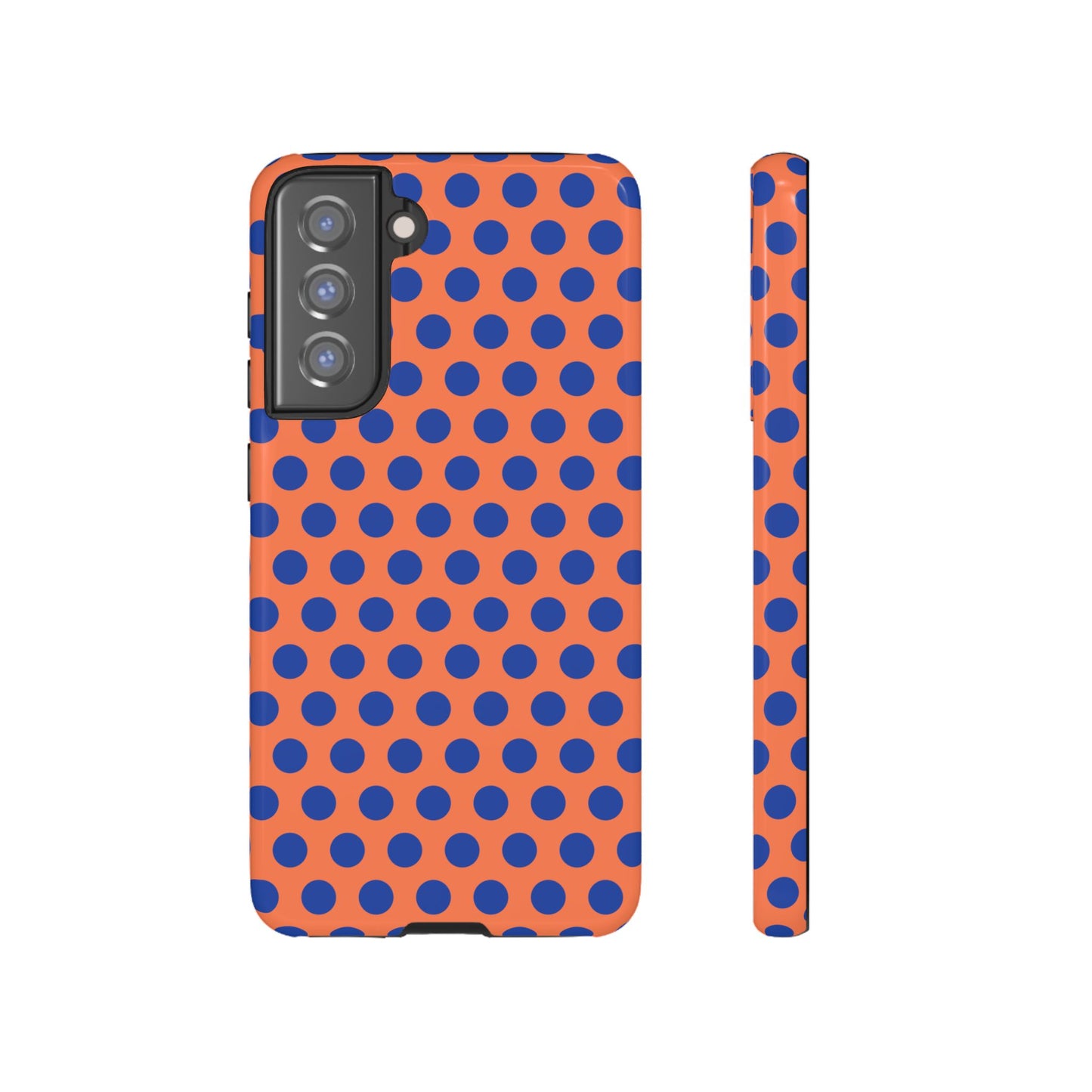 Orange Blue Polkadot Phone Case Cover