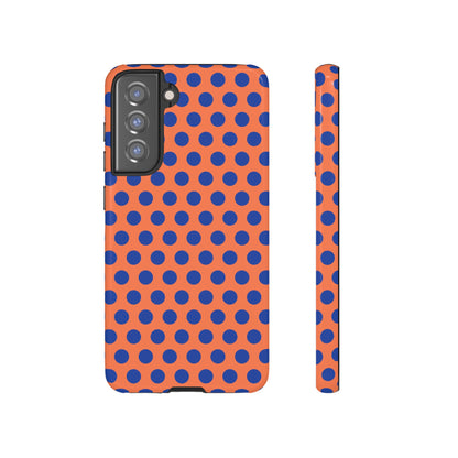 Orange Blue Polkadot Phone Case Cover