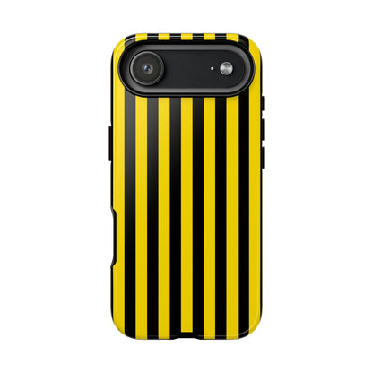 Yellow & Black Stripe Tough Case Phone Case for iPhone, Samsung, Google Mobile phones