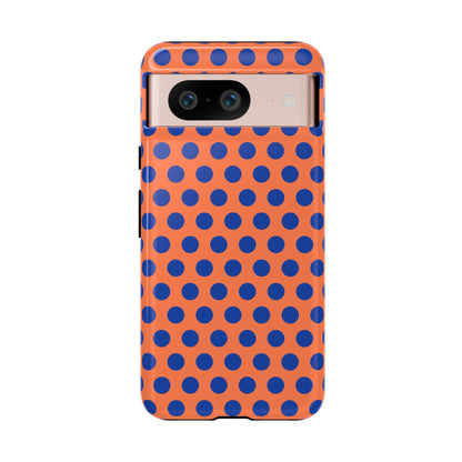 Orange Blue Polkadot Phone Case Cover