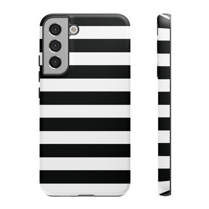 Black White Stripe  Phone Case for iPhone, Samsung S, Google Pixel Phones