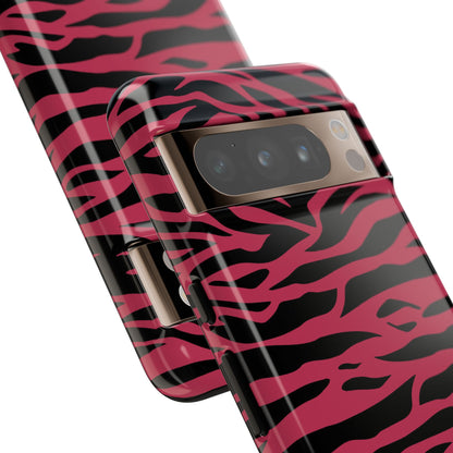 Magenta Wild Tiger Pattern Print Phone Case