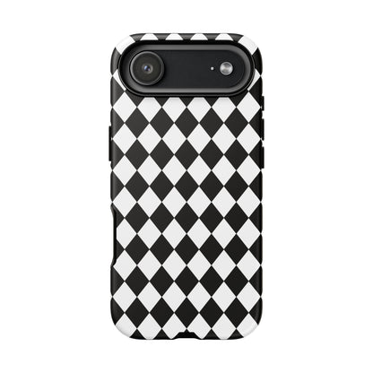 White and Black Dimond Tough phone Case Cover | iPhone | Google | Samsung