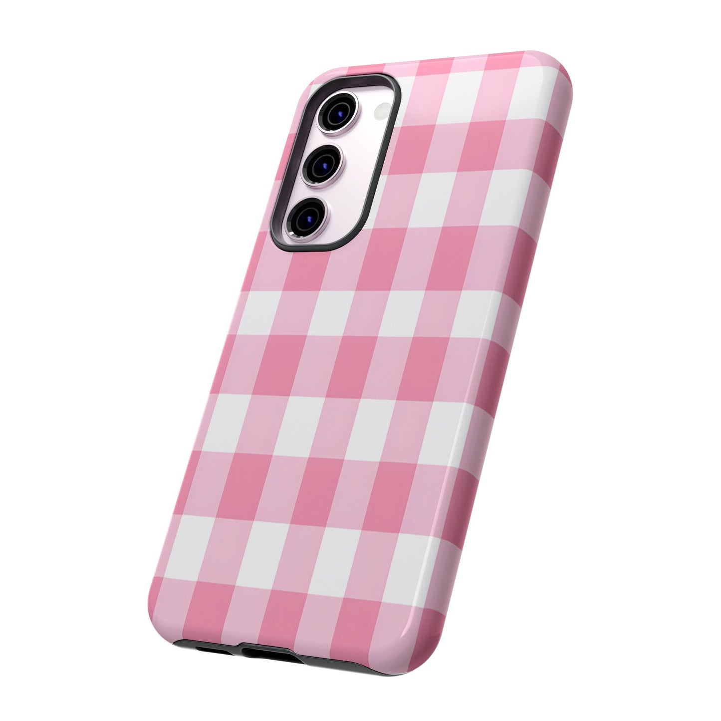 Pink Gingham Cute Phone Case Cover, for Fashion Lovers, Gift for Her, Stylish Tech Accessory, Perfect for Birthdays & Holidays