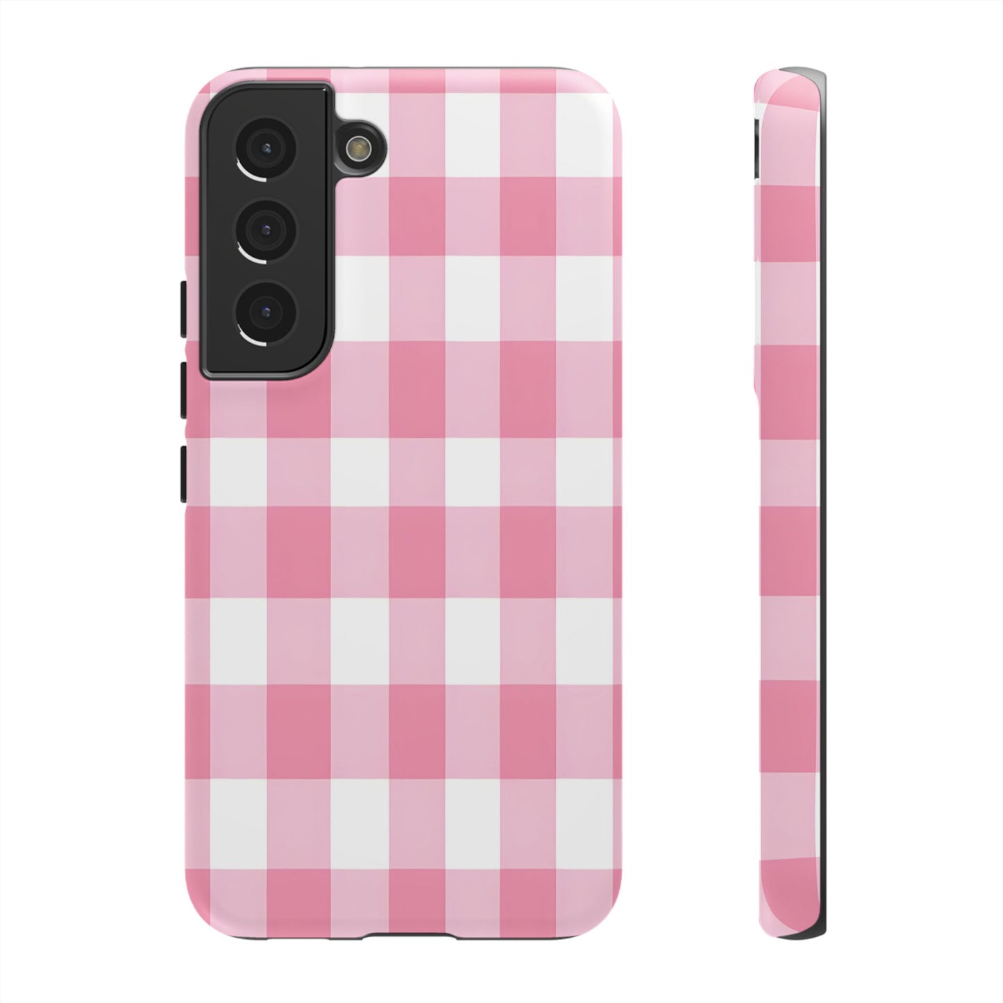 Pink Gingham Cute Phone Case Cover, for Fashion Lovers, Gift for Her, Stylish Tech Accessory, Perfect for Birthdays & Holidays