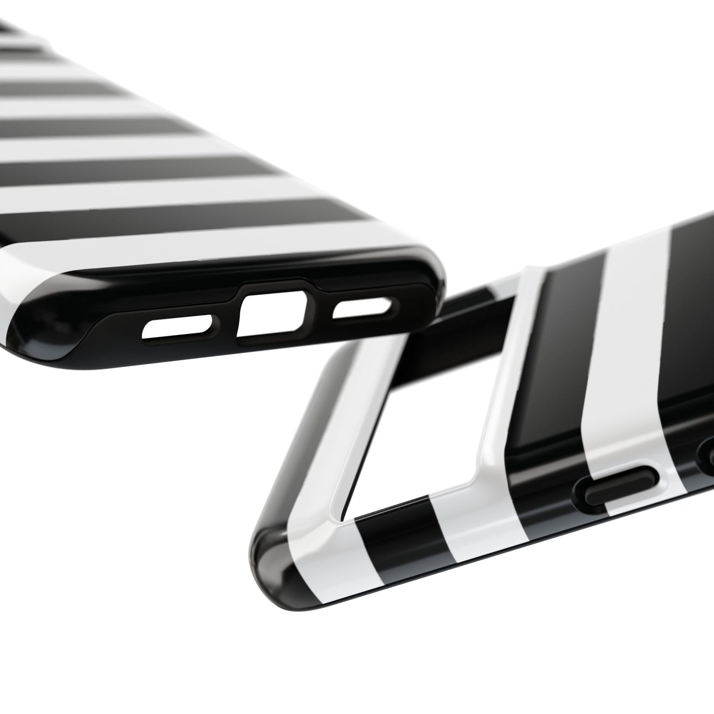 Black White Stripe  Phone Case for iPhone, Samsung S, Google Pixel Phones