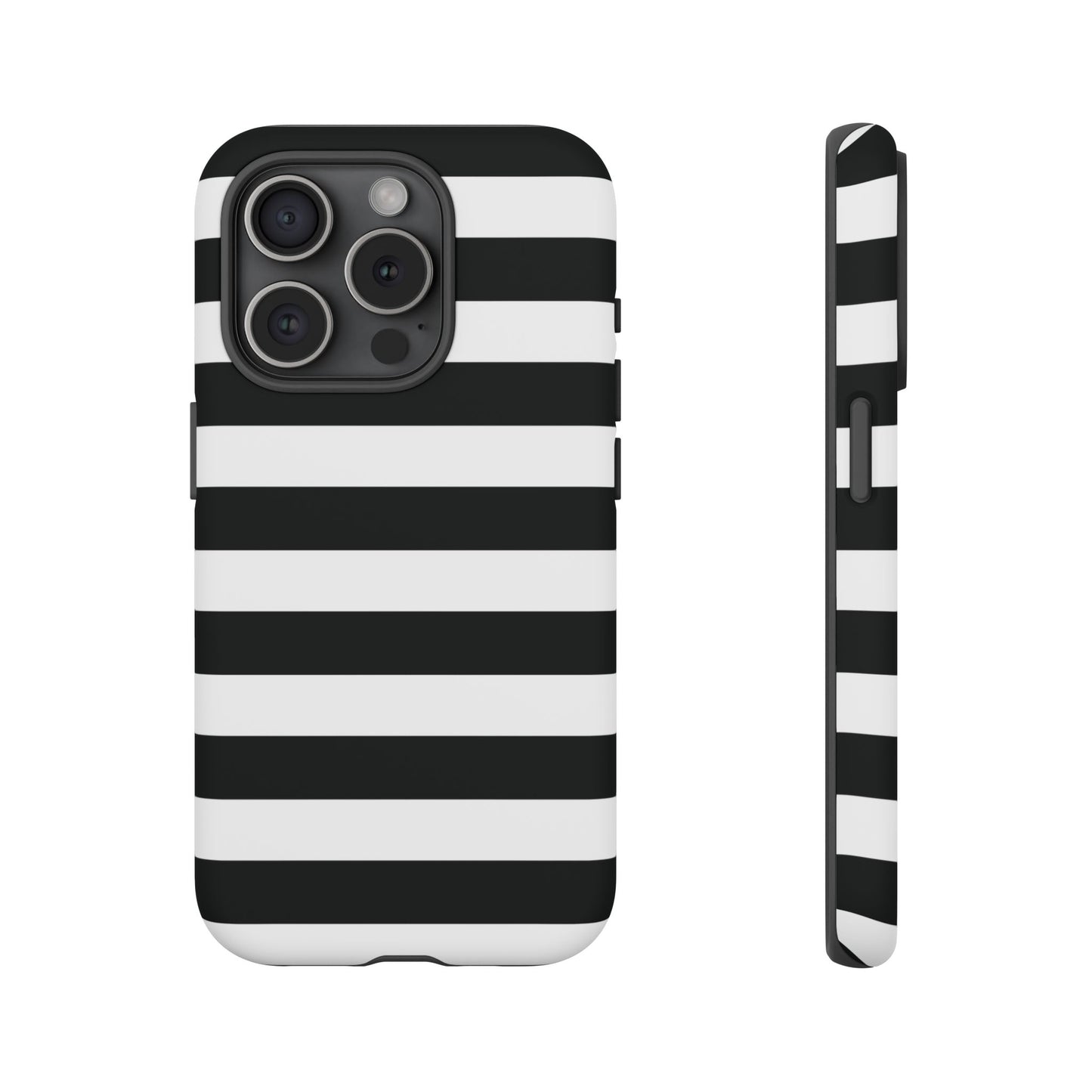 Black White Stripe  Phone Case for iPhone, Samsung S, Google Pixel Phones