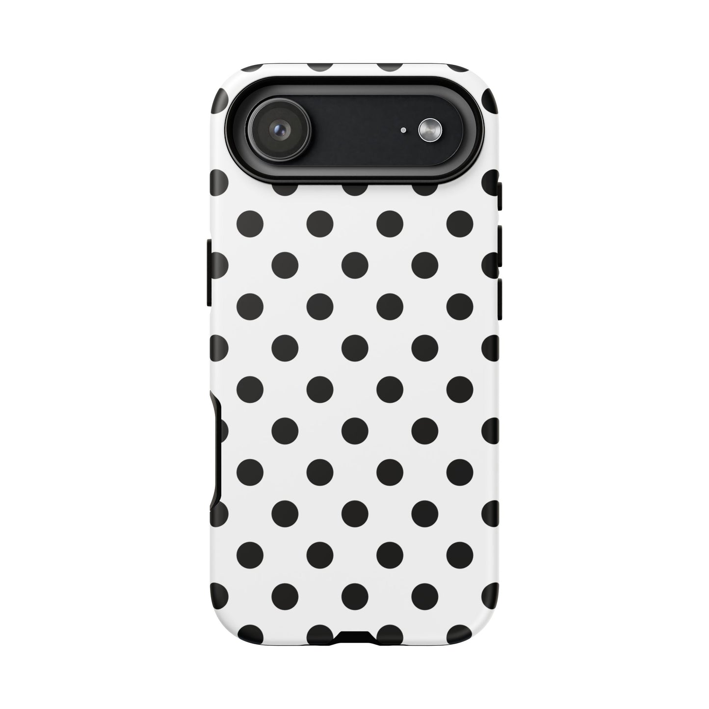 Black White Polka Dot Phone Case Cover  iPhone, Samsung Galaxy S25, Google Pixel 7