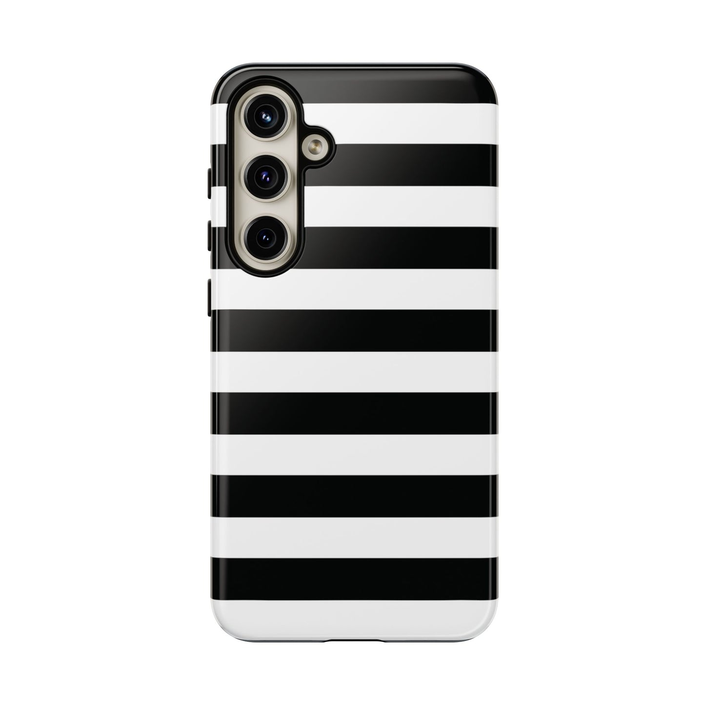 Black White Stripe  Phone Case for iPhone, Samsung S, Google Pixel Phones