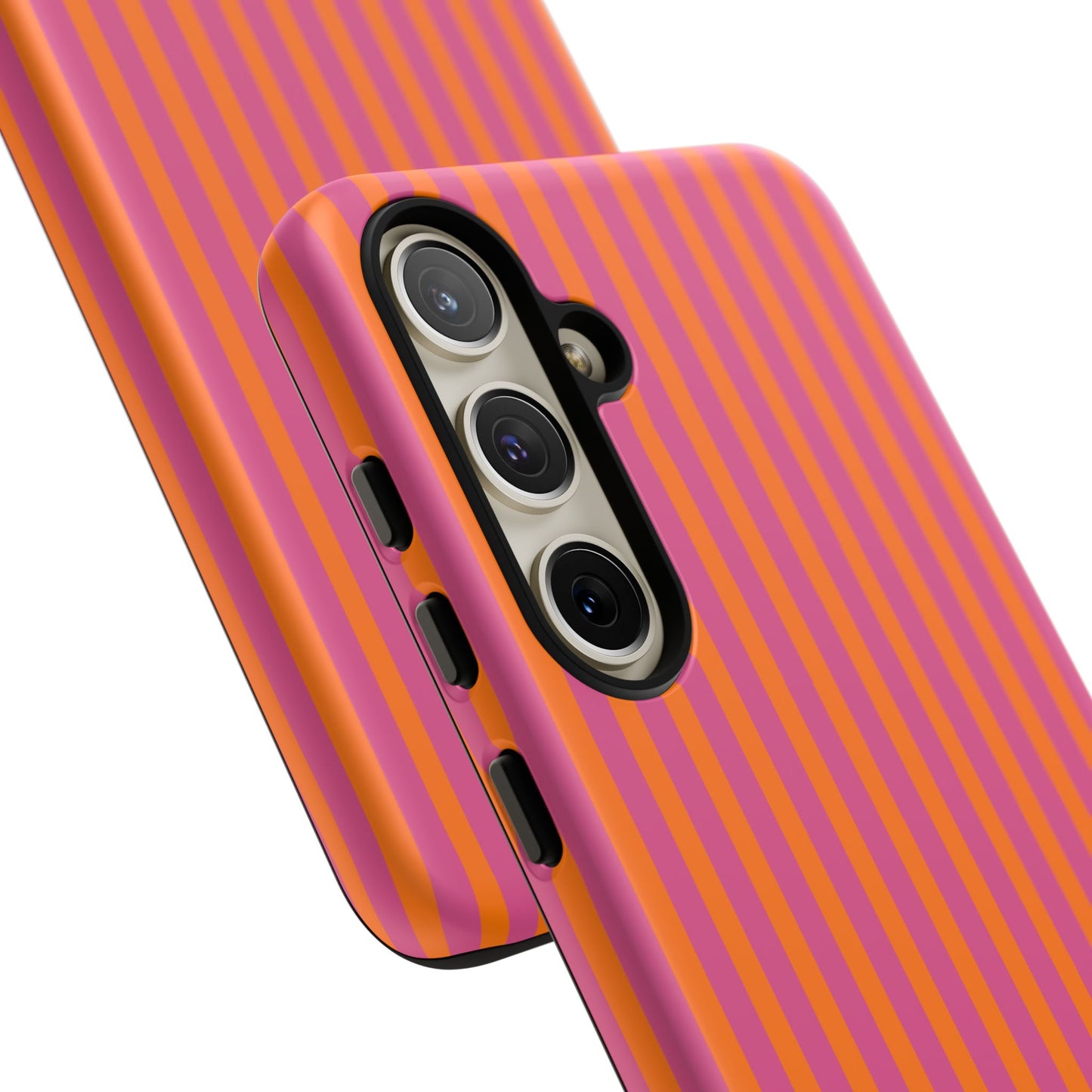 Orange Pink Striped Tough Phone Cases