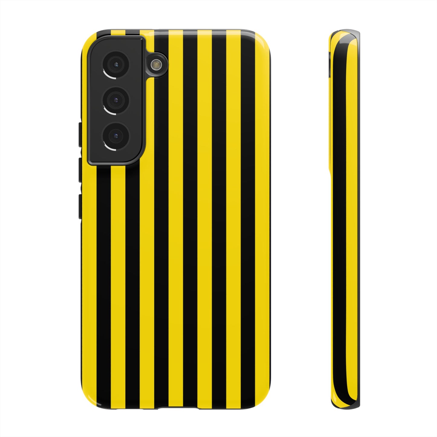 Yellow & Black Stripe Tough Case Phone Case for iPhone, Samsung, Google Mobile phones