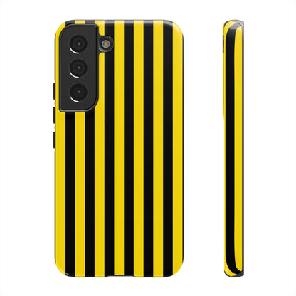 Yellow & Black Stripe Tough Case Phone Case for iPhone, Samsung, Google Mobile phones