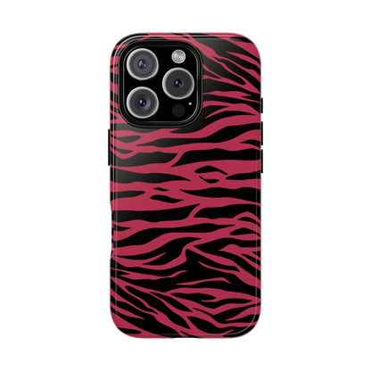 Magenta Wild Tiger Pattern Print Phone Case