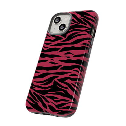 Magenta Wild Tiger Pattern Print Phone Case