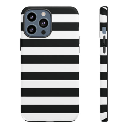 Black White Stripe  Phone Case for iPhone, Samsung S, Google Pixel Phones