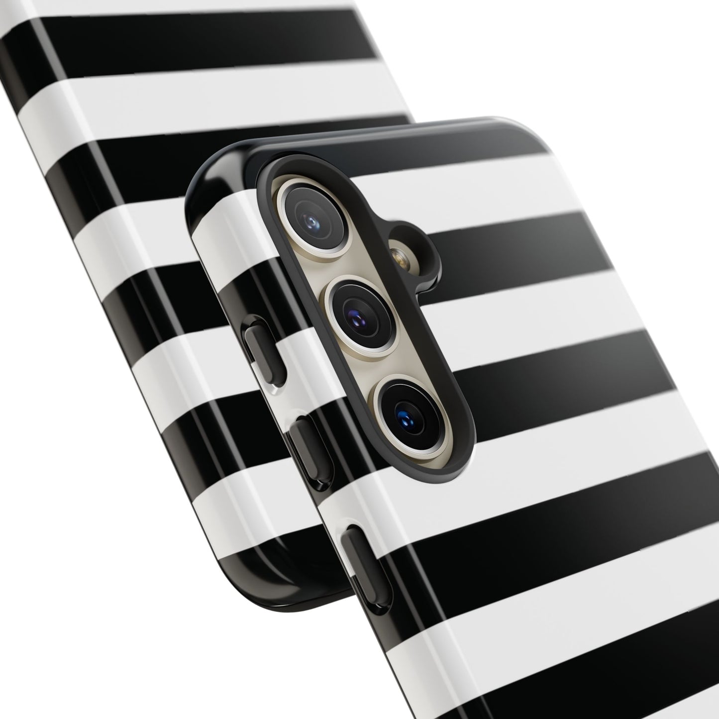 Black White Stripe  Phone Case for iPhone, Samsung S, Google Pixel Phones
