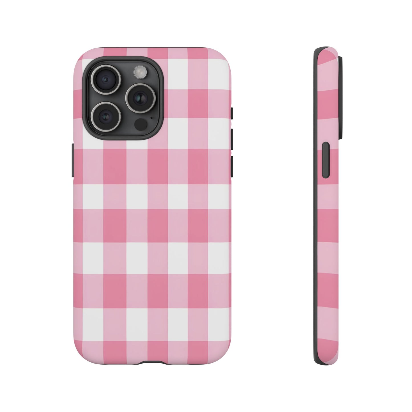 Pink Gingham Cute Phone Case Cover, for Fashion Lovers, Gift for Her, Stylish Tech Accessory, Perfect for Birthdays & Holidays