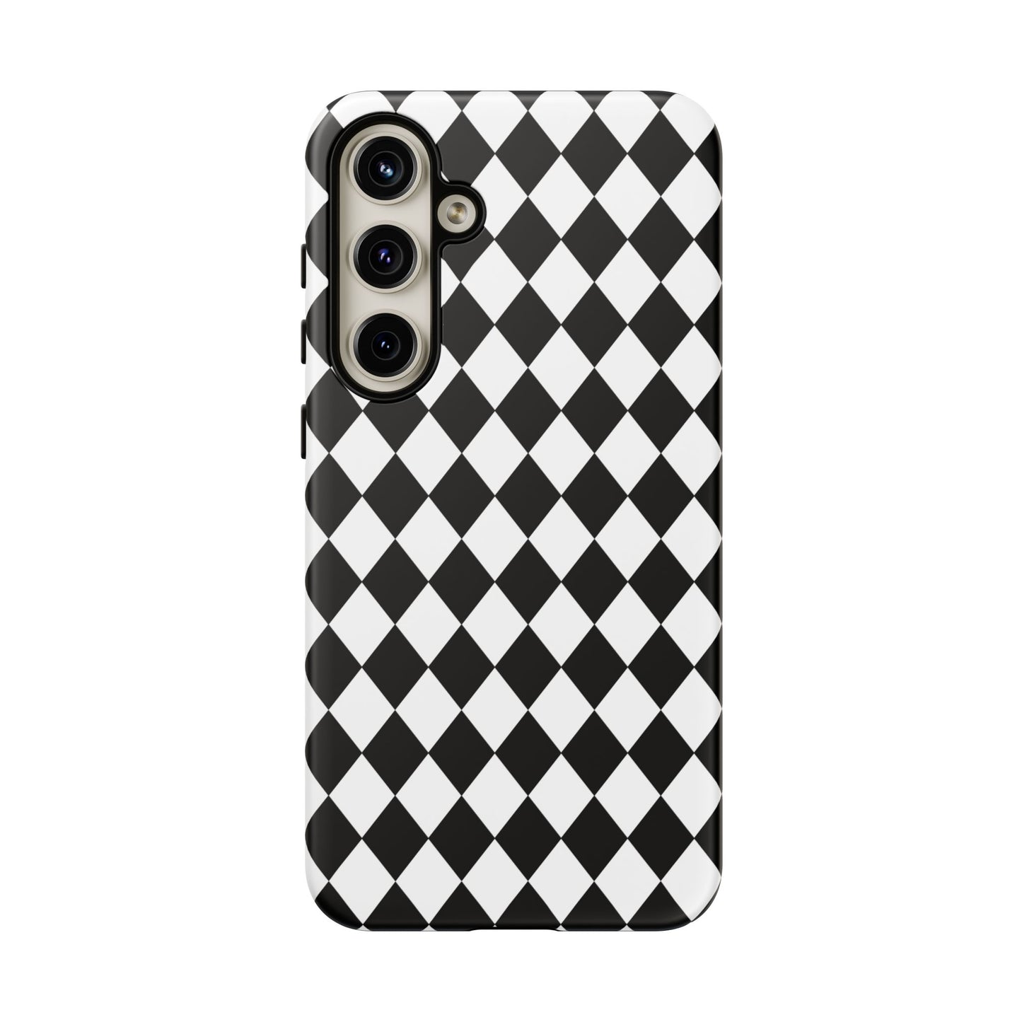 White and Black Dimond Tough phone Case Cover | iPhone | Google | Samsung