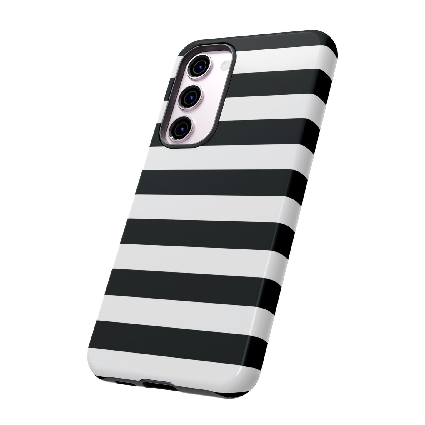 Black White Stripe  Phone Case for iPhone, Samsung S, Google Pixel Phones