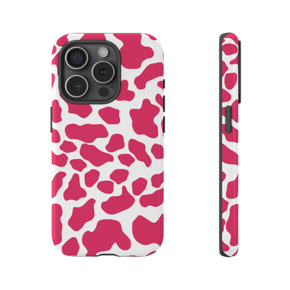 Pink Cow Print Phone Case Cover — Cute Tough Cases Protection