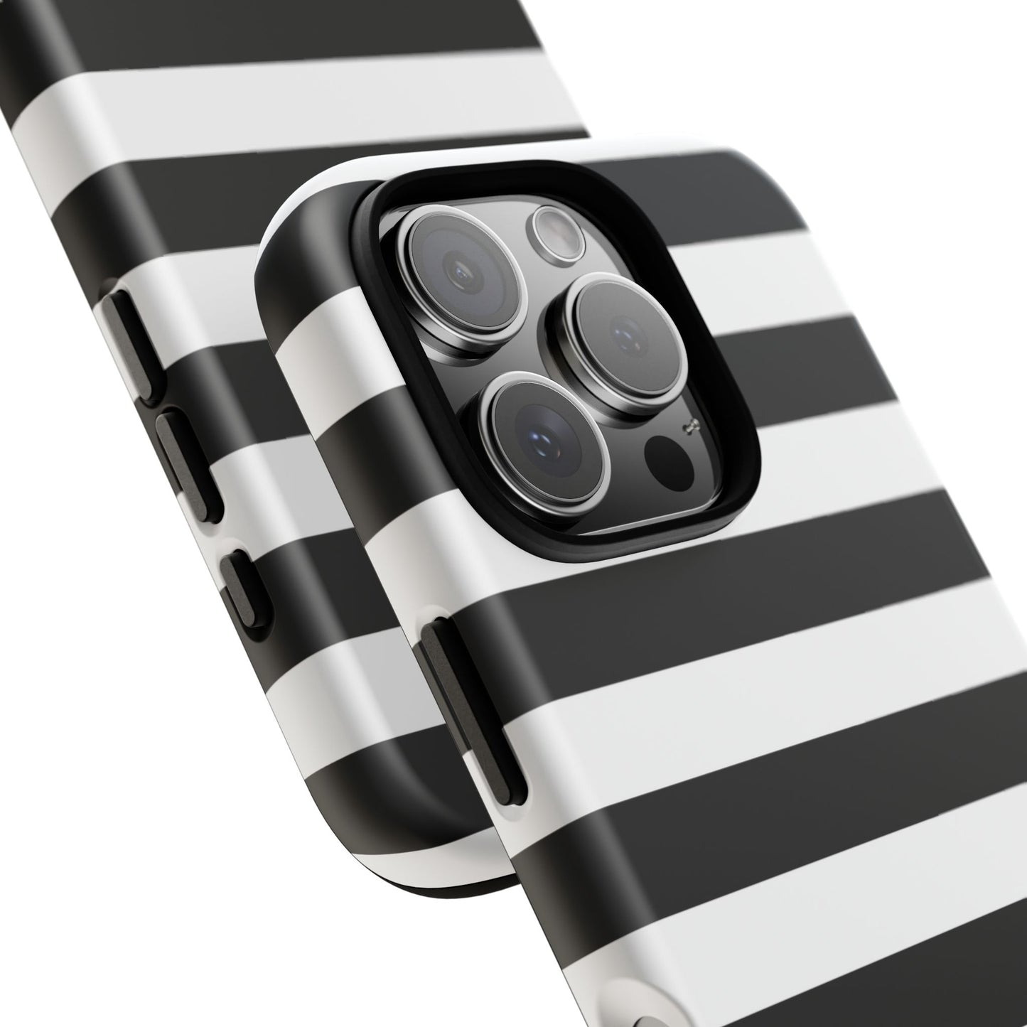 Black White Stripe  Phone Case for iPhone, Samsung S, Google Pixel Phones