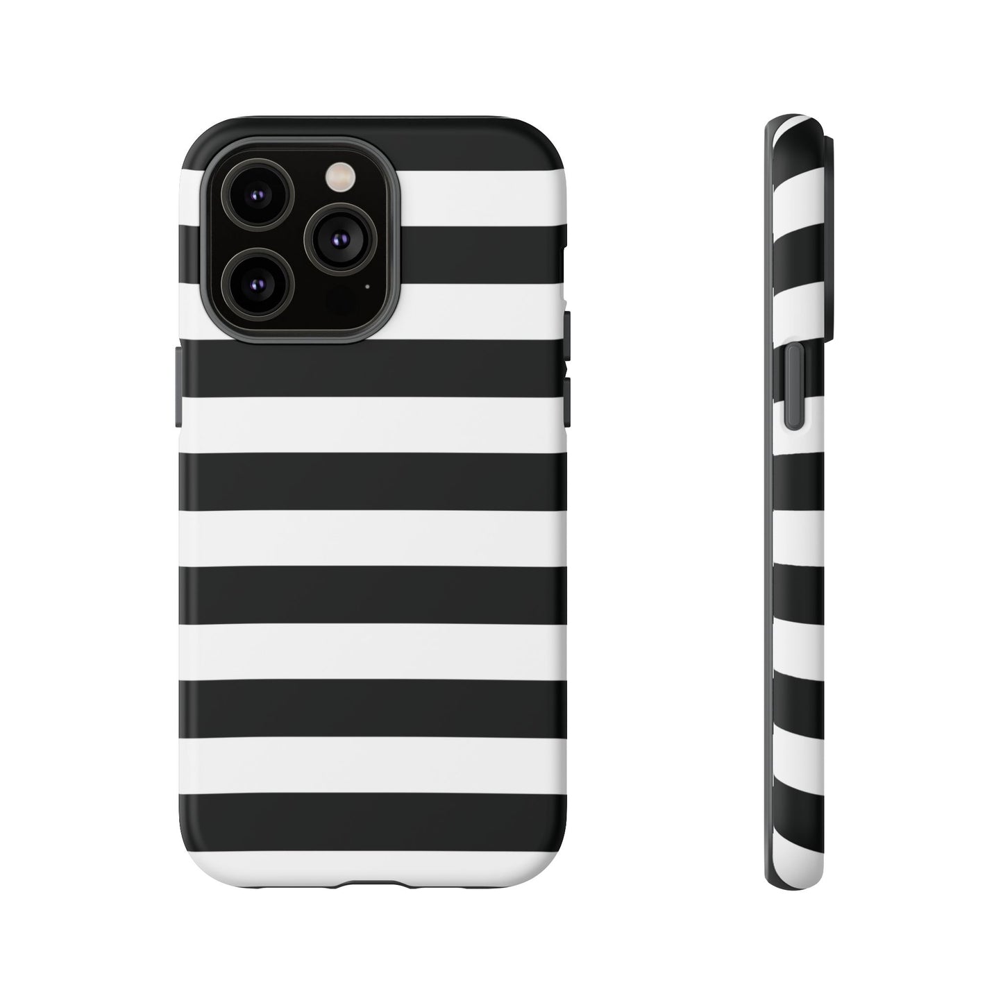 Black White Stripe  Phone Case for iPhone, Samsung S, Google Pixel Phones
