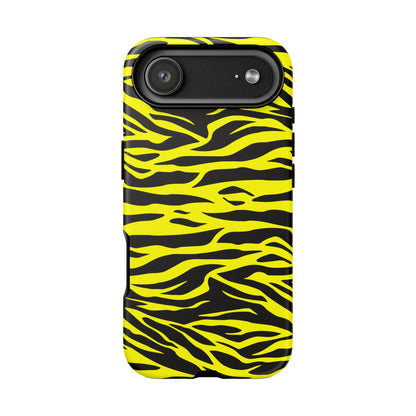 Yellow Wild Tiger Print Pattern Phone Case Cover