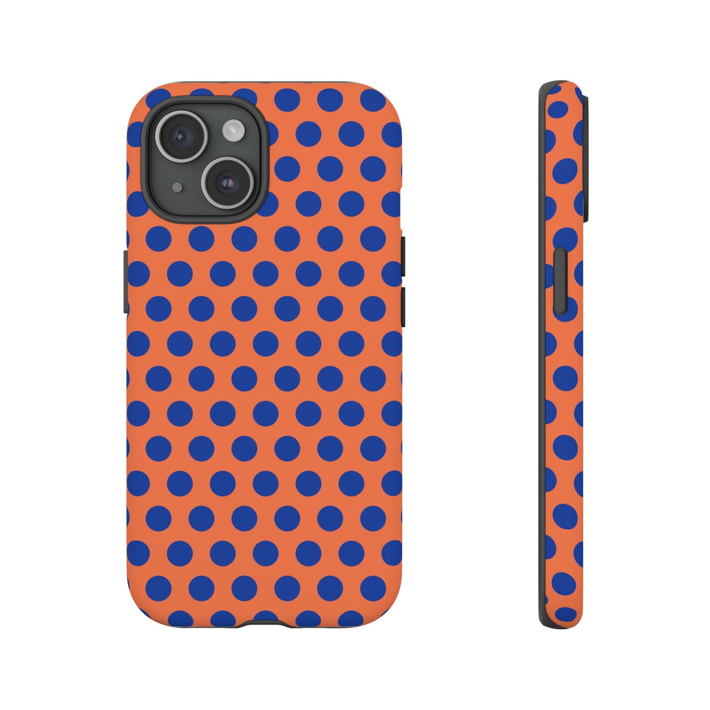 Orange Blue Polkadot Phone Case Cover