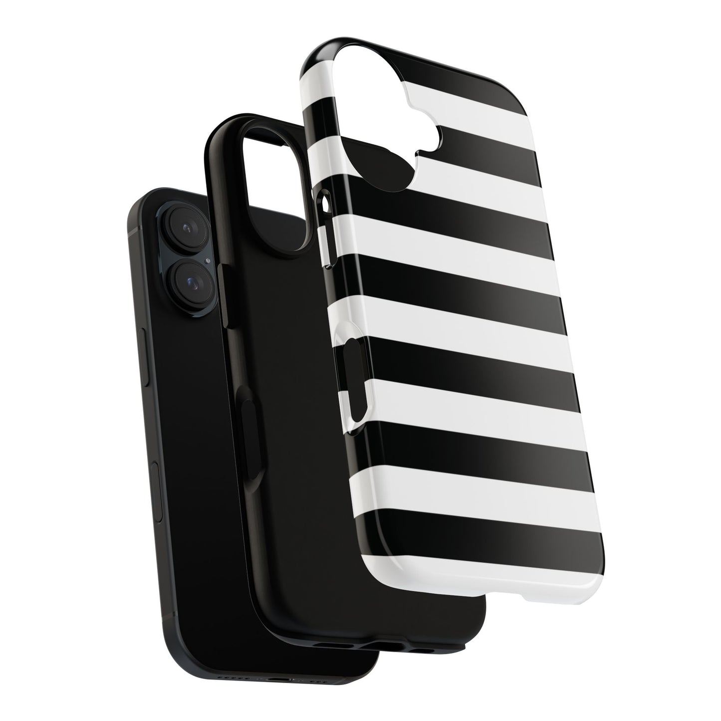 Black White Stripe  Phone Case for iPhone, Samsung S, Google Pixel Phones