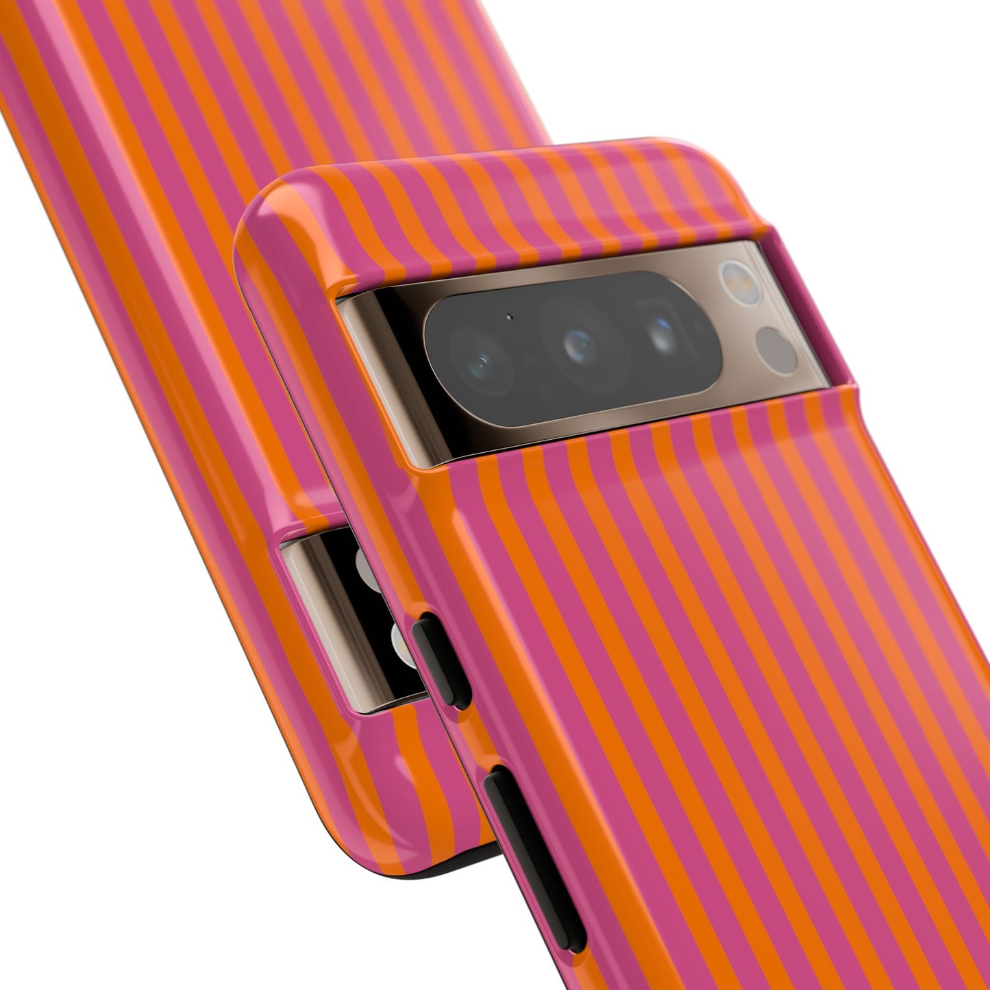 Orange Pink Striped Tough Phone Cases