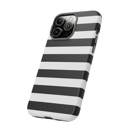 Black White Stripe  Phone Case for iPhone, Samsung S, Google Pixel Phones