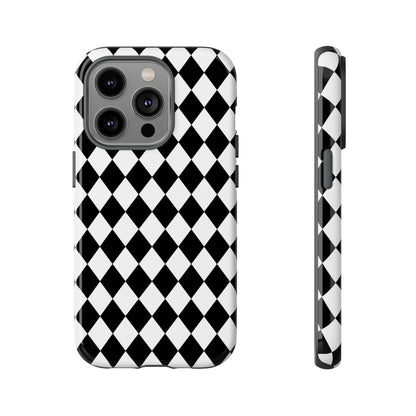 White and Black Dimond Tough phone Case Cover | iPhone | Google | Samsung