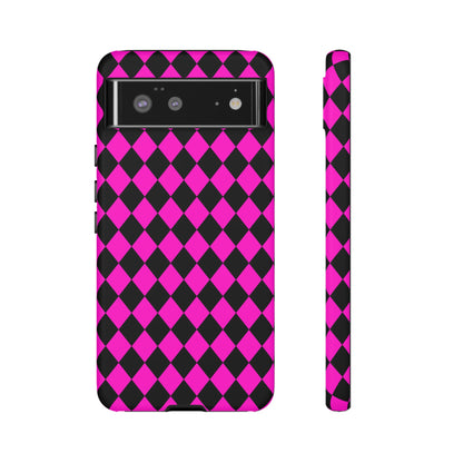 Pink Black Dimond Phone Case Cover iPhone | Google S24 | Samsung Pixel 7