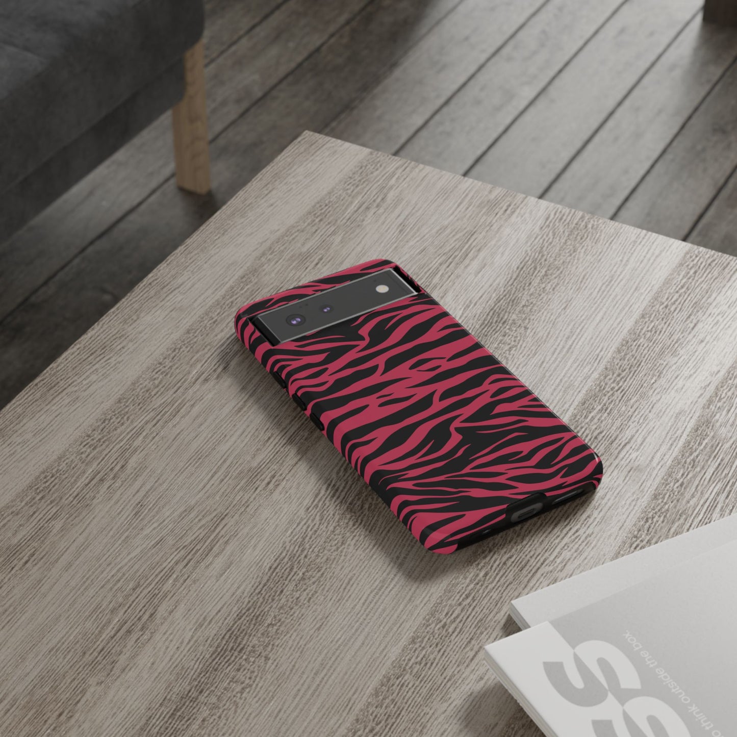 Magenta Wild Tiger Pattern Print Phone Case