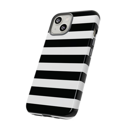 Black White Stripe  Phone Case for iPhone, Samsung S, Google Pixel Phones