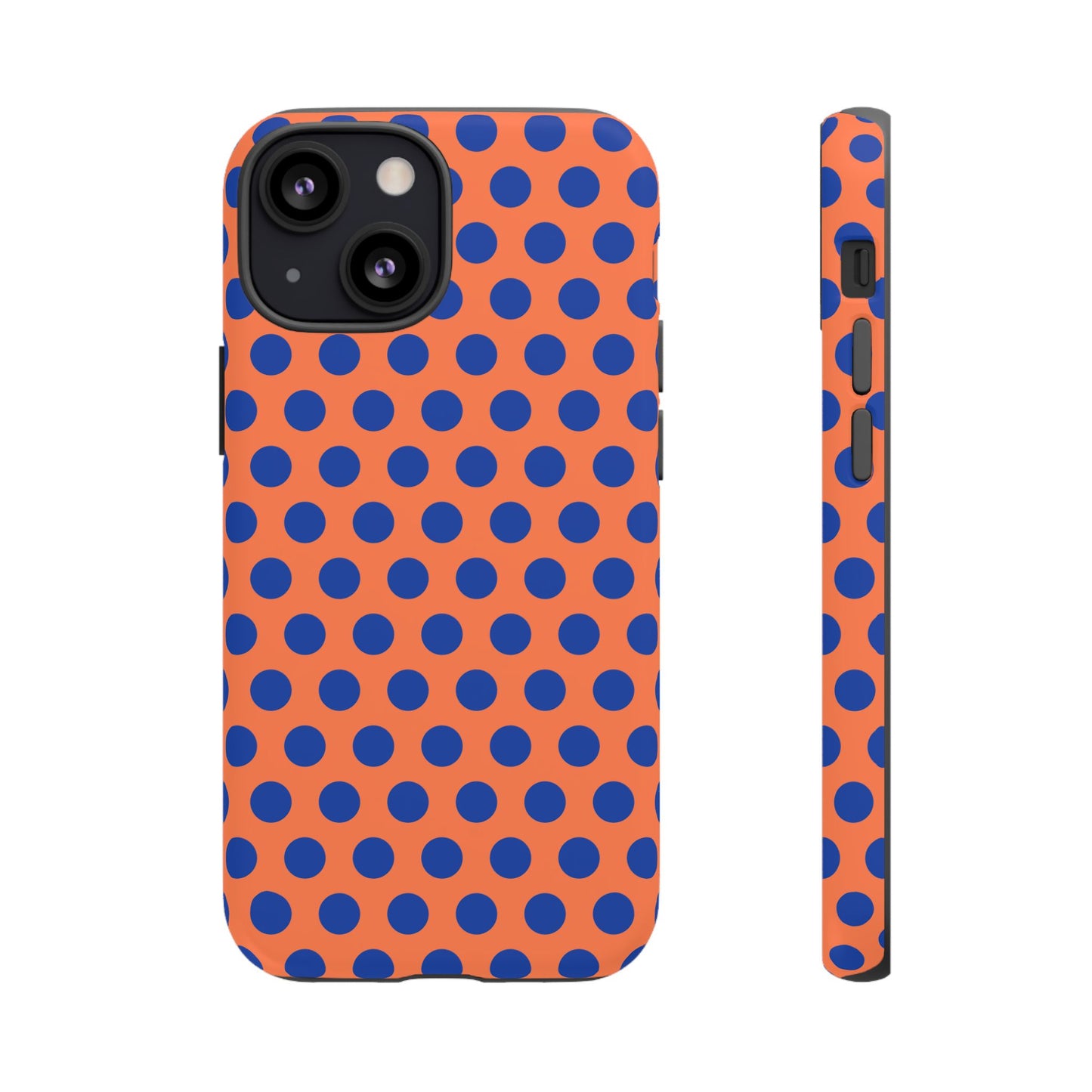 Orange Blue Polkadot Phone Case Cover