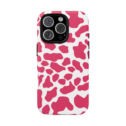 Pink Cow Print Phone Case Cover — Cute Tough Cases Protection