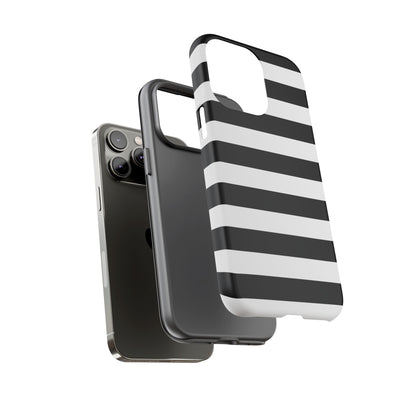 Black White Stripe  Phone Case for iPhone, Samsung S, Google Pixel Phones