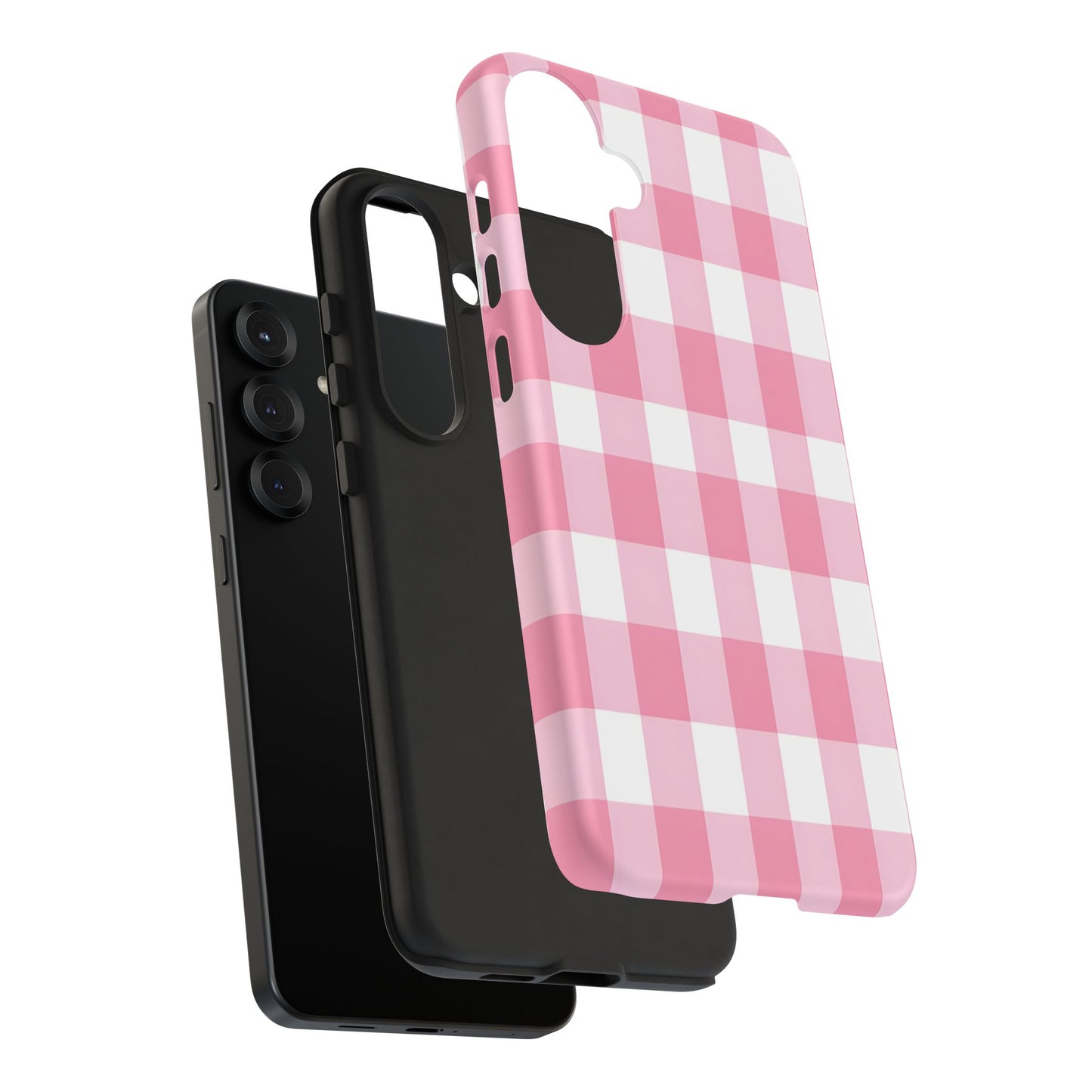 Pink Gingham Cute Phone Case Cover, for Fashion Lovers, Gift for Her, Stylish Tech Accessory, Perfect for Birthdays & Holidays