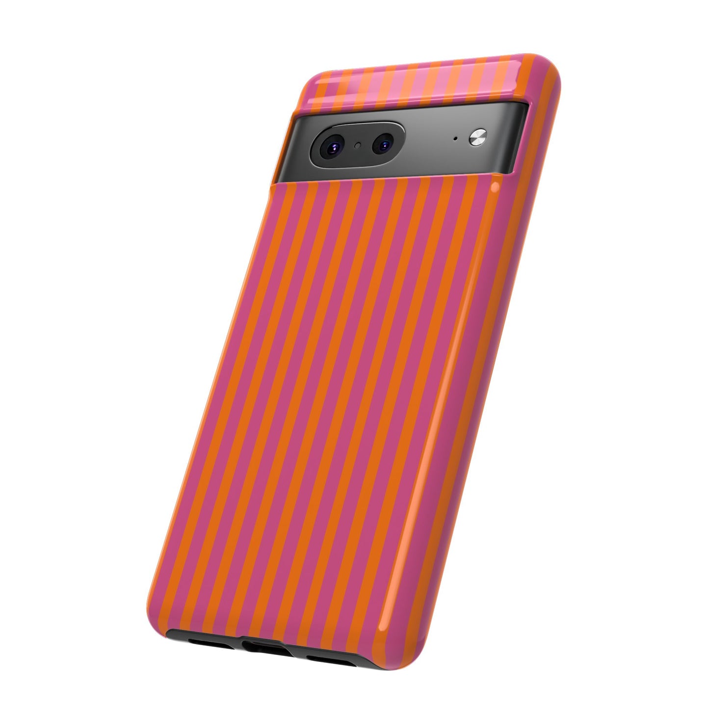 Orange Pink Striped Tough Phone Cases