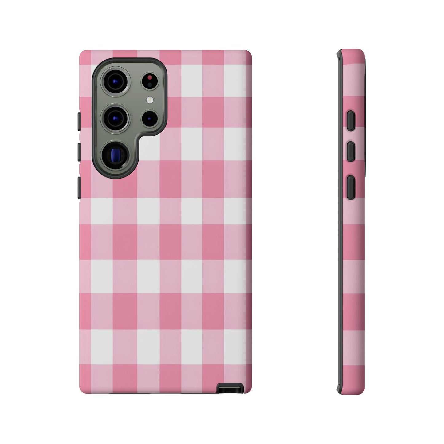 Pink Gingham Cute Phone Case Cover, for Fashion Lovers, Gift for Her, Stylish Tech Accessory, Perfect for Birthdays & Holidays
